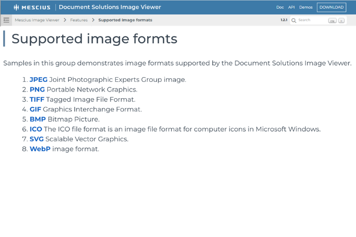 Load, Create, and Modify Multiple Image Formats using the JavaScript DsImageViewer