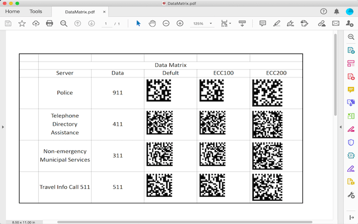 Image describing use of Barcodes in GcExcel .NET Excel Library V4