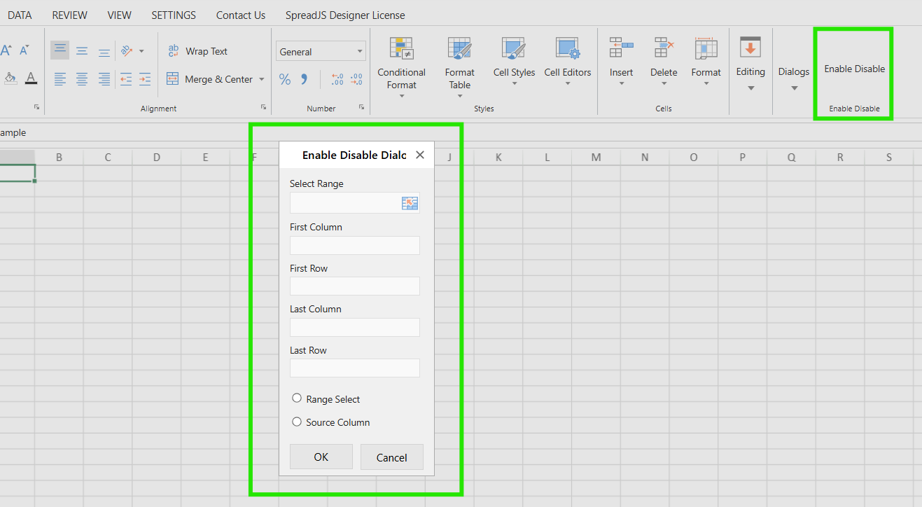 Dynamically Enabling and Disabling Dialog Controls Example