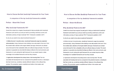 Embed Fonts in PDF Files Generated using JavaScript