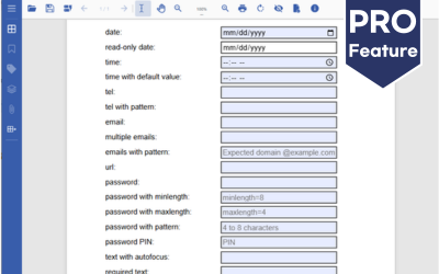 Build, Fill, and Process PDF Forms using HTML5 Input Types in JS Web Applications