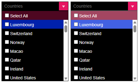 High Contrast MultiSelect