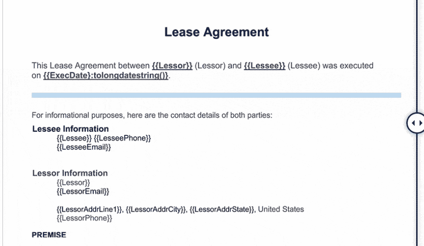 Lease Agreements Word Docx Template