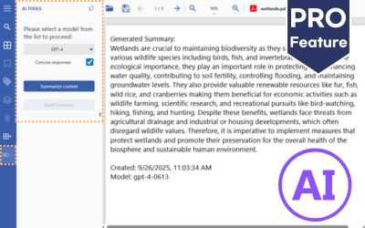 Allow AI PDF Summarization in JS Web Applications