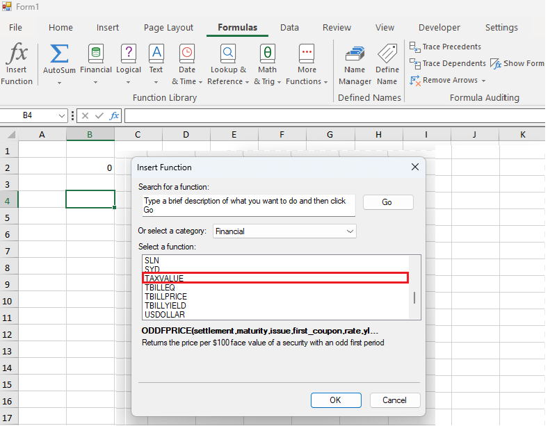 Show custom functions in category