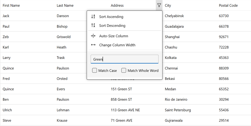 WPF DataGrid Filtering