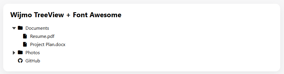 Using FontAwesome Icons with TreeView in React