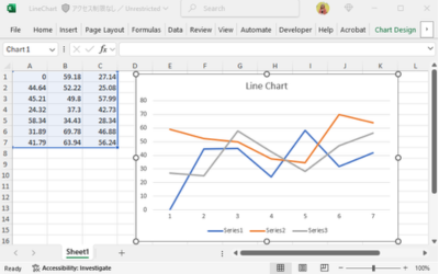 Create Line Charts With .NET XLSX  API Example