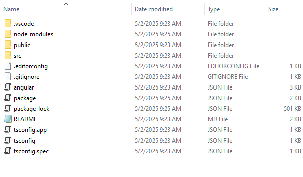 Angular Project File and Folders