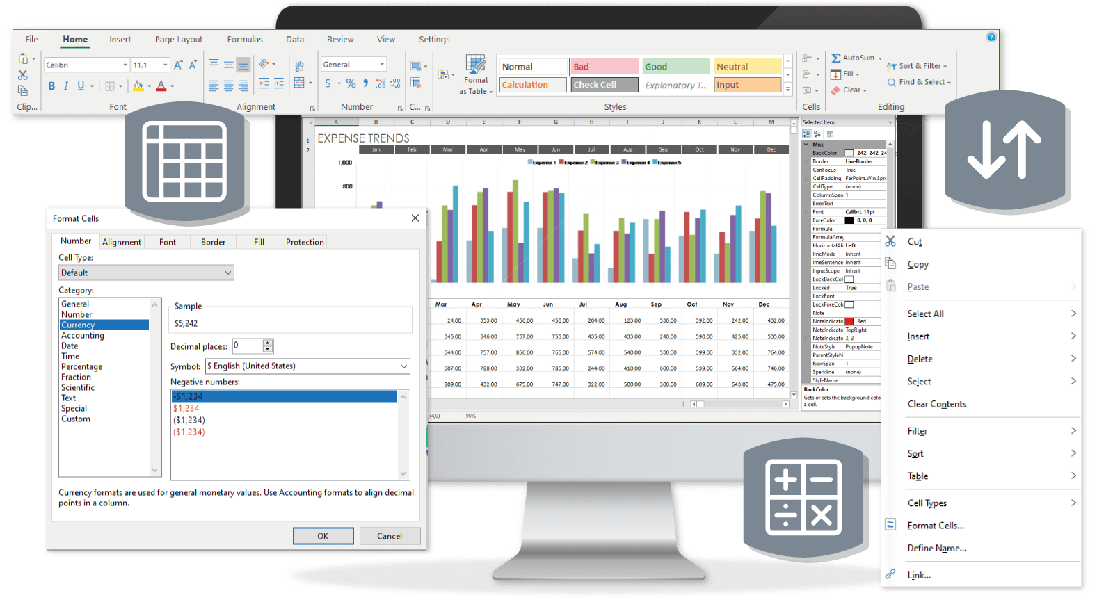 Code-Free .NET Spreadsheet Designers