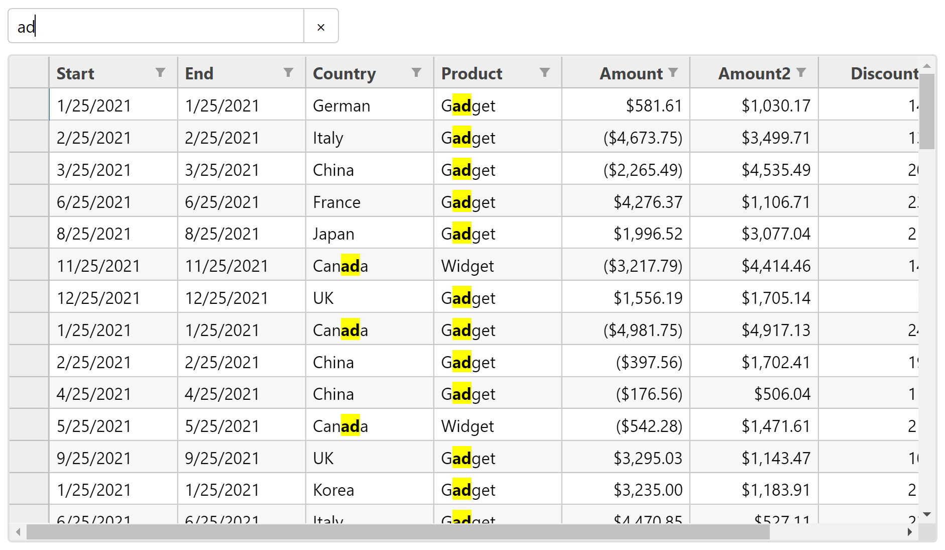 WinForms Datagrid Searching