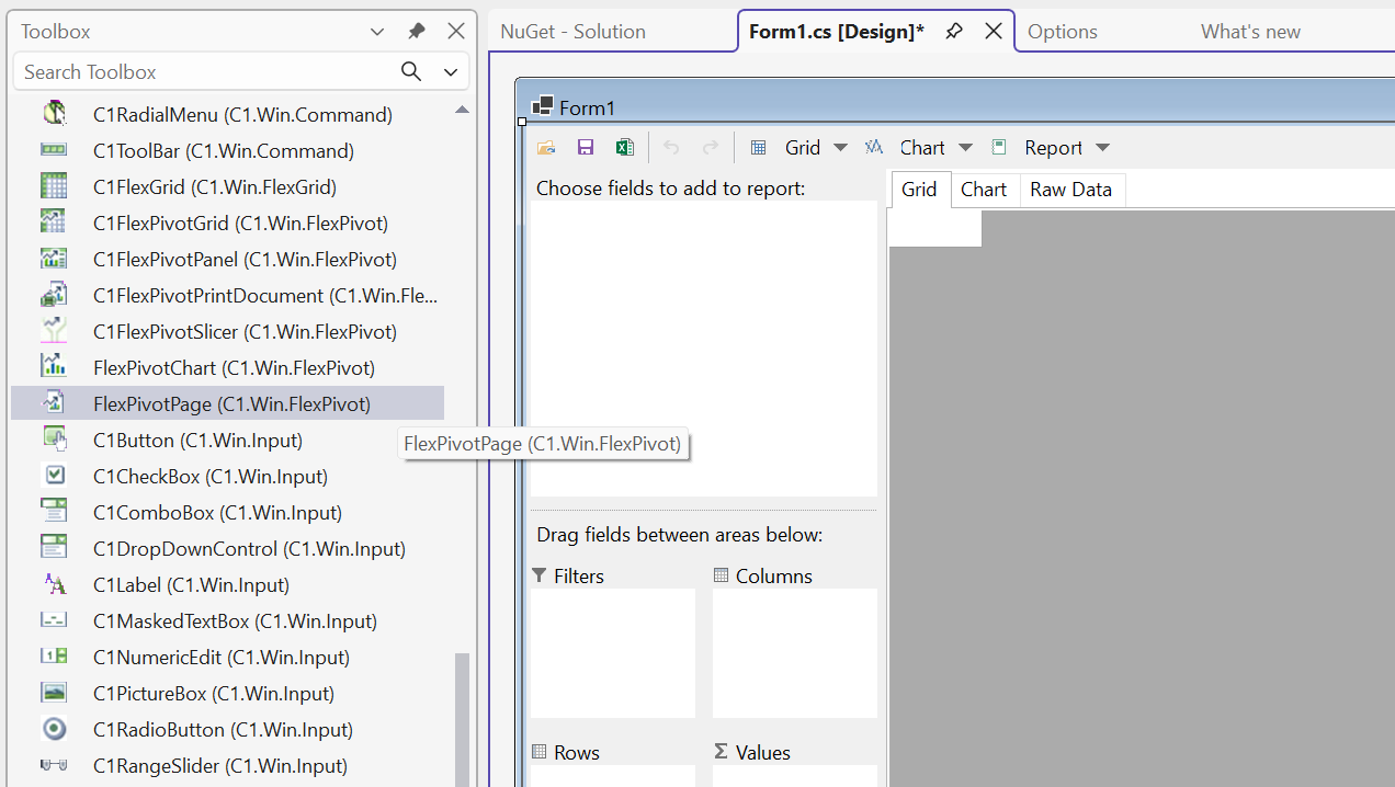 WinForms FlexPivot Page