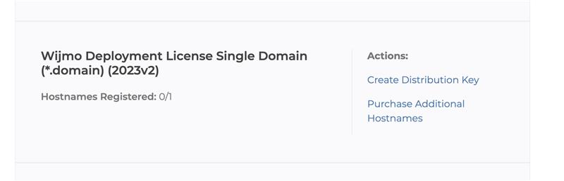 Distribution License Section Screenshot