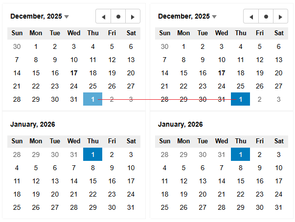 High Contrast Calendar