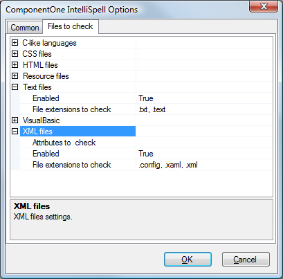 Visual Studio IntelliSpell Options Menu