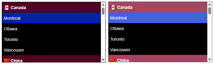 High Contrast ComboBox