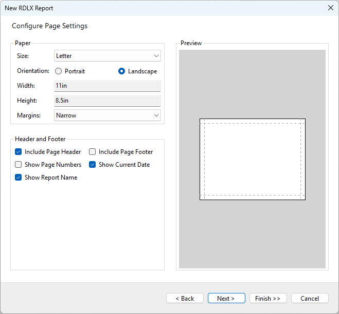 Page Settings