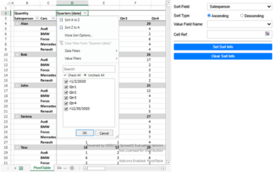 JS Pivot Table Sorting Options