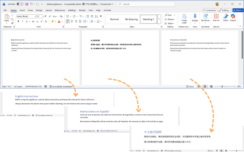 Programmatically Split DOCX File into Multiple in .NET Applications