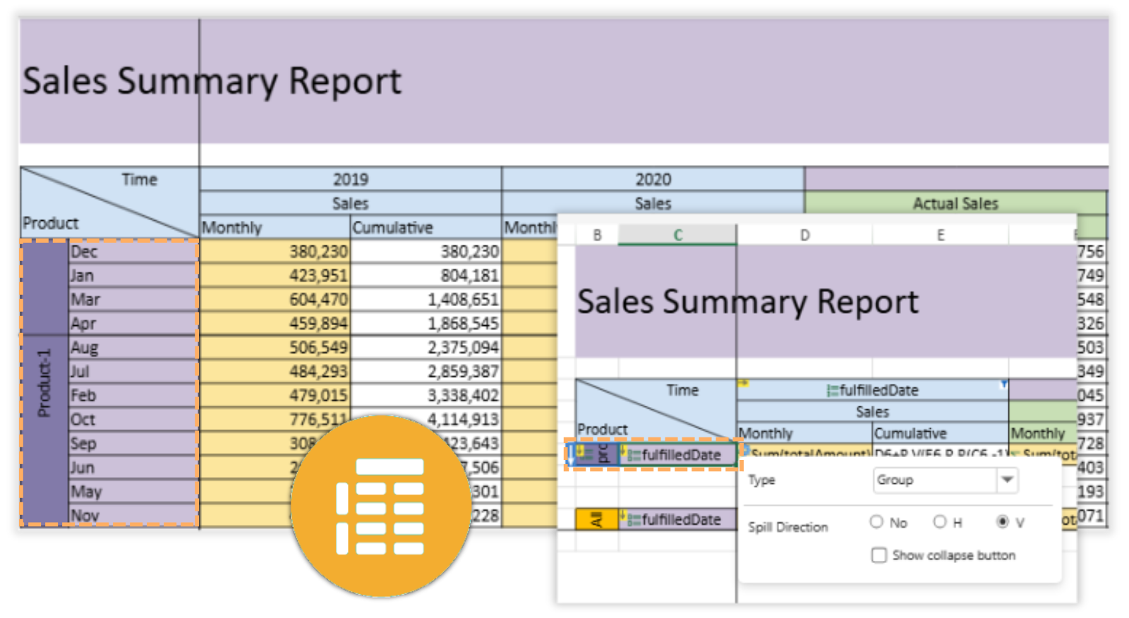 Create Cross Reports for Advanced Spreadsheet Data Analysis in JavaScript Web Applications