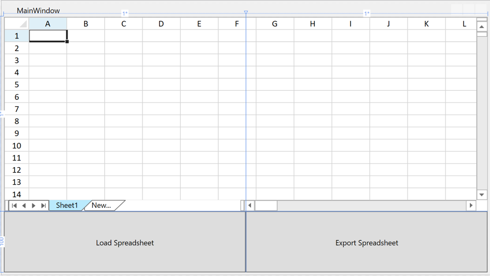 Spreadsheet Grid Buttons