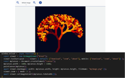 Generate images programmatically in JavaScript apps with a blank canvas-based image
