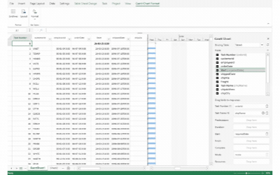Map project data fields to the GanttSheet data model | Drag and Drop Mapping Tools