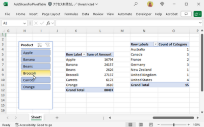 Add Pivot Table Slicers