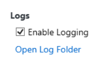 Enable Logging Checkbox