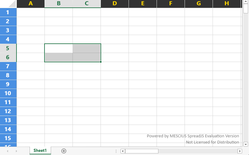 Customize Excel-Like JavaScript Spreadsheet Row and Column Headers