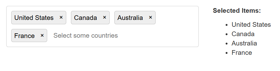 JavaScript Multi Select Auto Complete