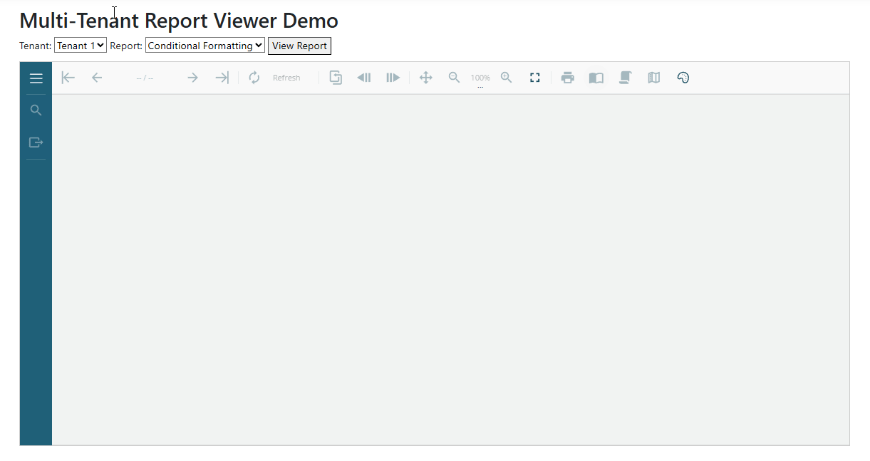 MultiTenant Report Viewer Demo