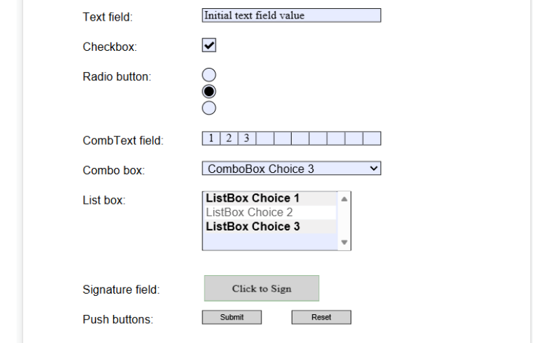 Programmatically Generate AcroForms using a JavaScript PDF API