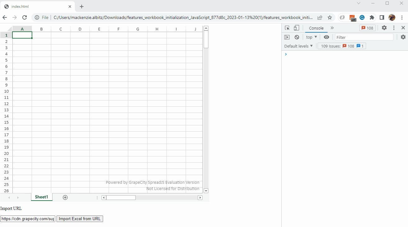Excel Workbooks data as a blob