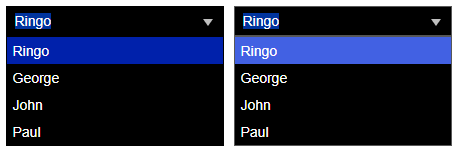 High Contrast Dropdown