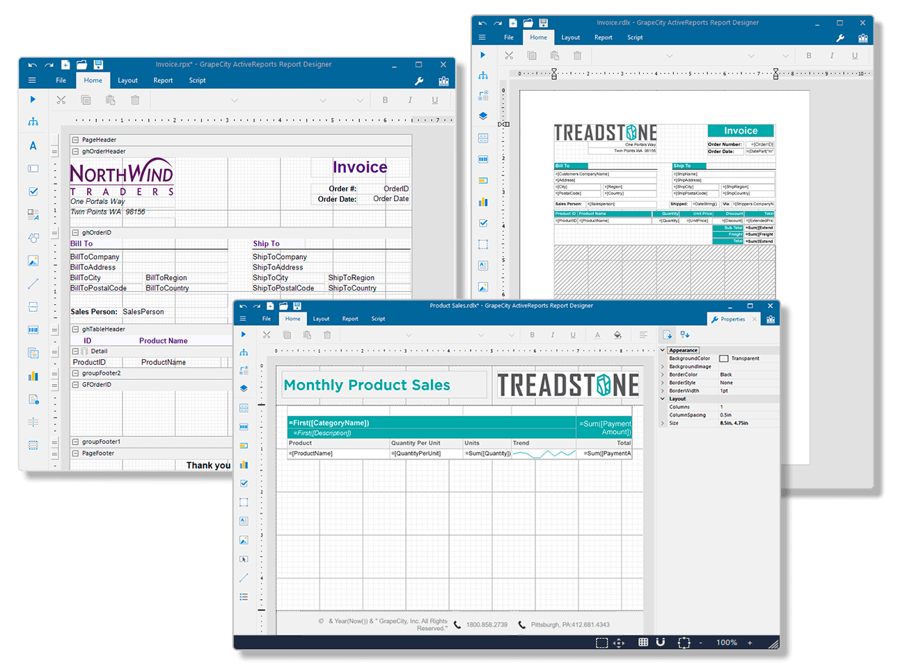 ActiveReports.NET Standalone Report Designer