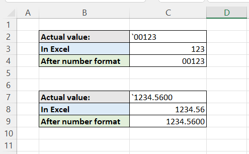 Add leading or trailing zeros to the Decimal number in .NET apps with C# Excel API