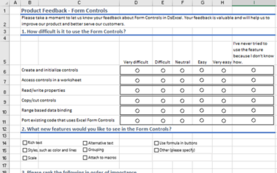 Add Form Controls to .NET Excel XLSX File