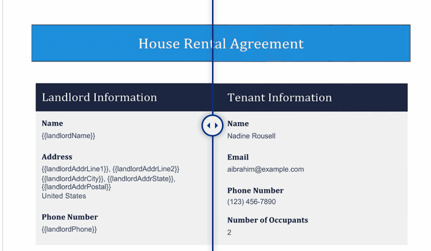 Examples of Word DOCX Rental Agreement Templates Supported by .NET Word APIs