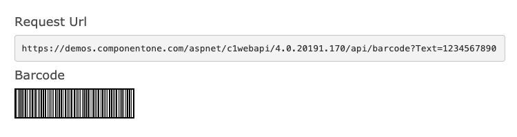 ComponentOne Barcode Web API