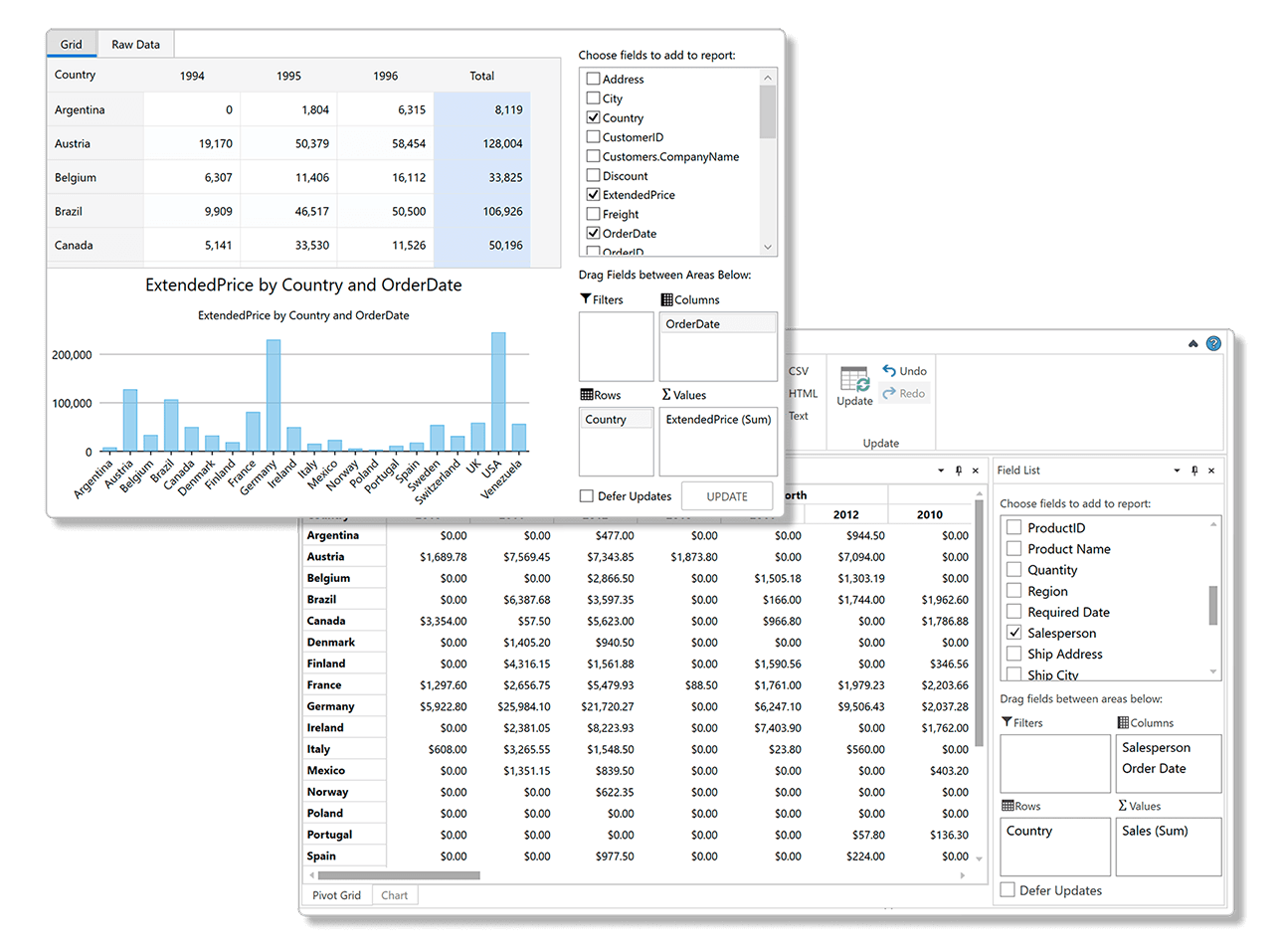 WPF Pivot Table Controls