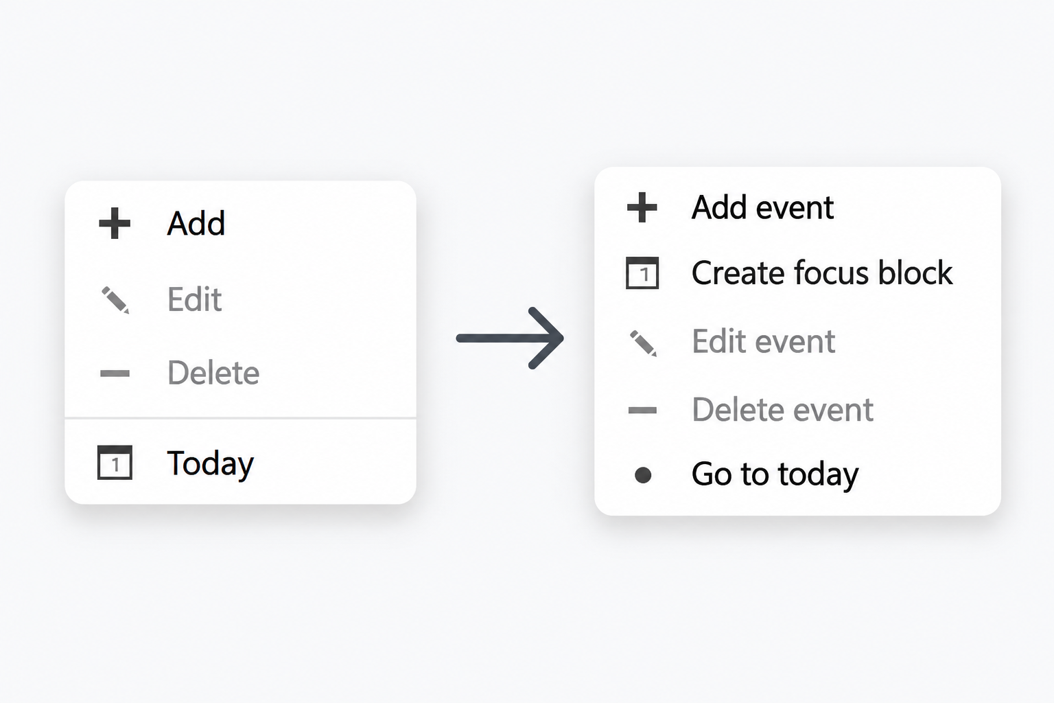 JavaScript Calendar Context Menus