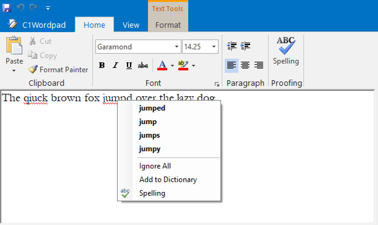 Microsoft Word-like Spell-Checking