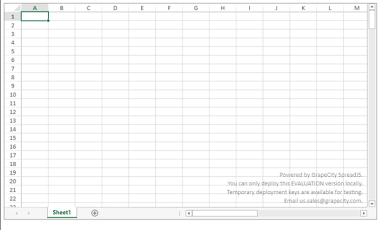 SpreadJS, JavaScript spreadsheet control