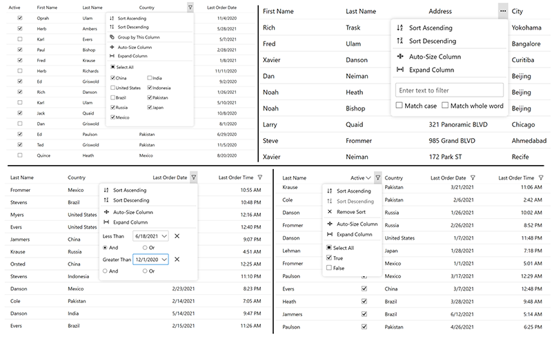 WPF FlexGrid Filtering