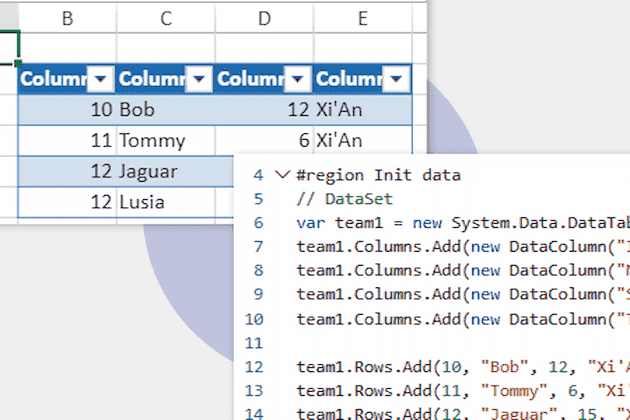 One-Way Data Binding to Excel XLSX Files with .NET Data Sources
