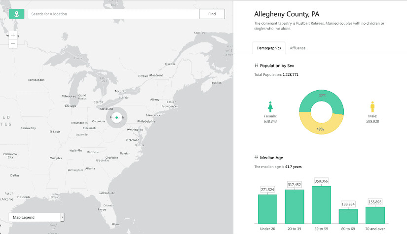 Geo Dashboard for JavaScript