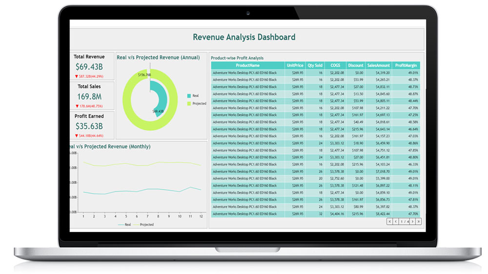 Revenue Analysis Business Intelligence Dashboard 