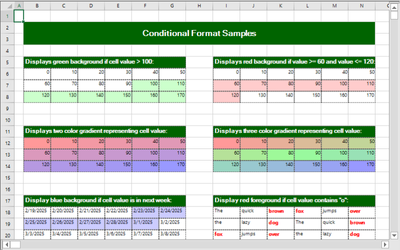 Conditional Formatting Support