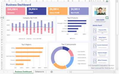 Interactive Dashboards in JavaScript Spreadsheet Controls